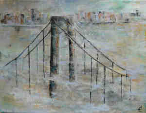 Brücke im Nebel