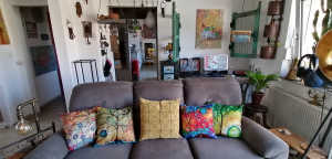 neue Kissen im Wohnzimmer