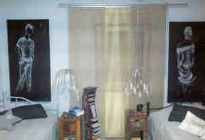 zwei Acrylbilder 'Mann' und 'Frau