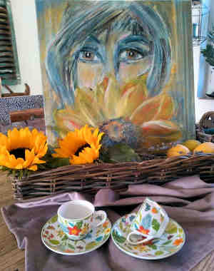 Biomaske einer phantasievollen Frau