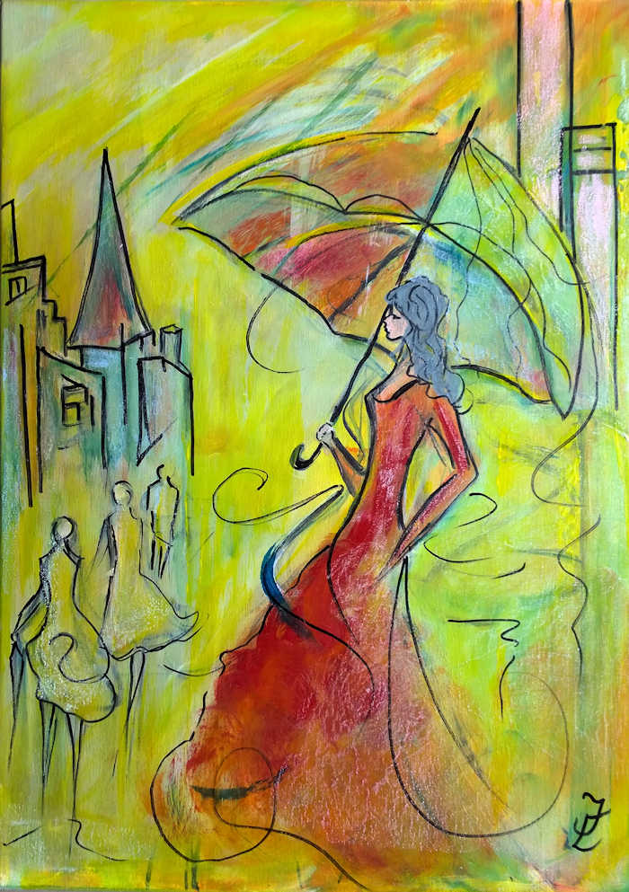 Walking in the rain
